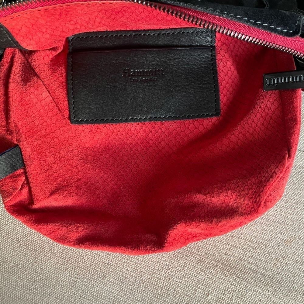 Hammitt Andrew Crossbody Convertible Leather/ Suede with Red leather Interior - Picture 13 of 16